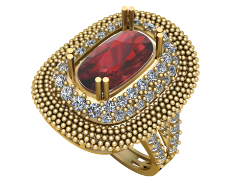 LUXURY GOLDEN RING 3D PRINTABLE MODEL Modèle 3D