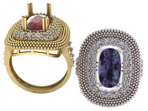 LUXURY GOLDEN RING 3D PRINTABLE MODEL 3Dモデル