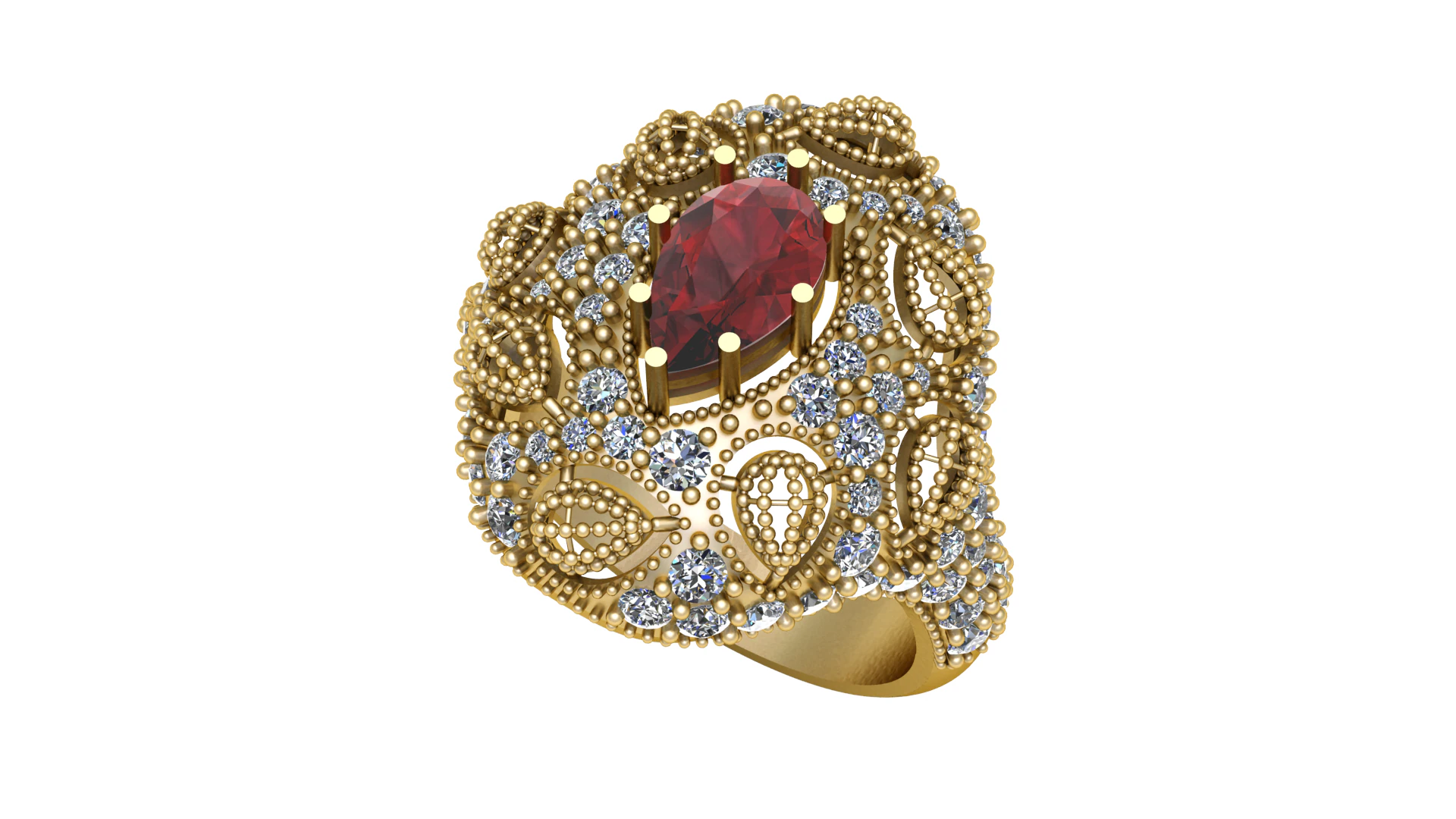 HIP HOP ENGAGEMENT RING 3D PRINTABLE MODEL 3D Model .c4d .max .obj .3ds .fbx .stl .blend 