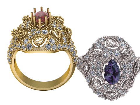 HIP HOP ENGAGEMENT RING 3D PRINTABLE MODEL 3D Modell