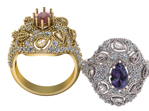 HIP HOP ENGAGEMENT RING 3D PRINTABLE MODEL 3D Model