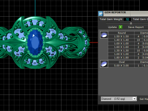 WEDDING RUBY RING 3D PRINTABLE MODEL 3D Model