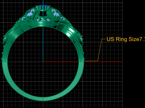 WEDDING RUBY RING 3D PRINTABLE MODEL Model 3D