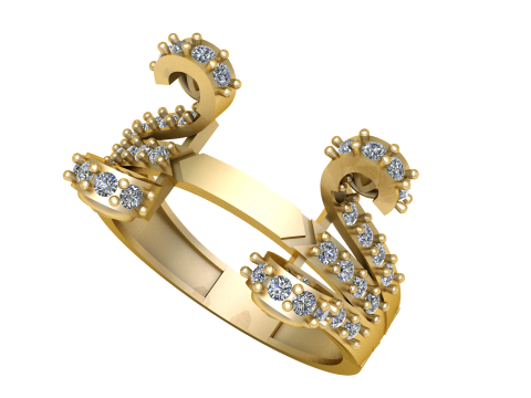 UNIQUE STYLE RING 3D PRINTABLE MODEL 3Dモデル