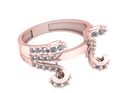 UNIQUE STYLE RING 3D PRINTABLE MODEL 3D मॉडल