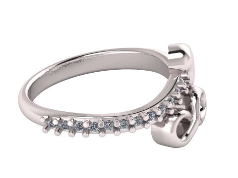 UNLIMITED HEART DESIGN RING 3D PRINTABLE MODEL 3D Модель