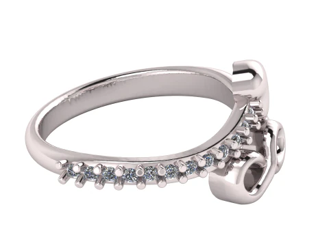 UNLIMITED HEART DESIGN RING 3D PRINTABLE MODEL 3D Model