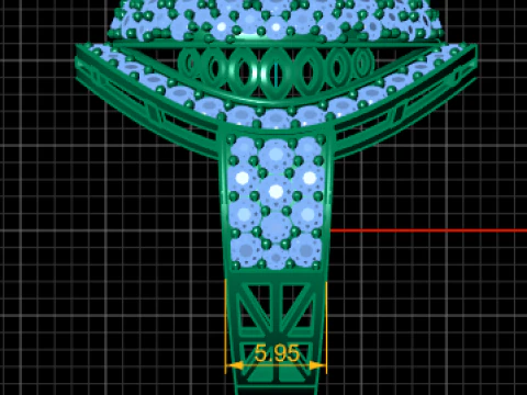 HIP HOP DIAMOND RING 3D PRINTABLE MODEL 3D Model