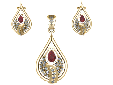 INDIAN ANTIQUE STYLE LOCKET SET 3D PRINTABLE MODEL 3D Model