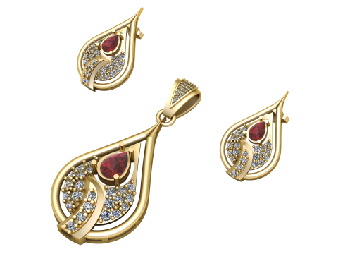 INDIAN ANTIQUE STYLE LOCKET SET 3D PRINTABLE MODEL 3D Model