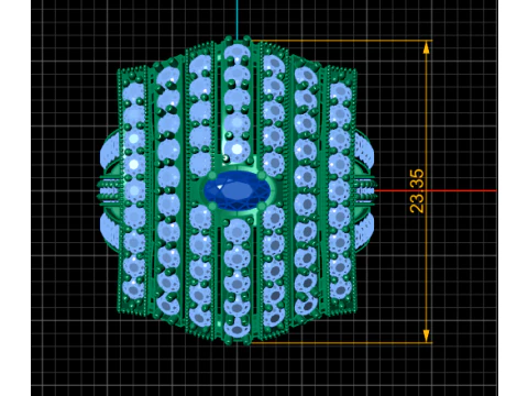 HIP HOP LUXURY RING 3D PRINTABLE MODEL 3D Model