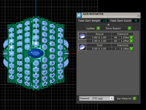 HIP HOP LUXURY RING 3D PRINTABLE MODEL Modello 3D