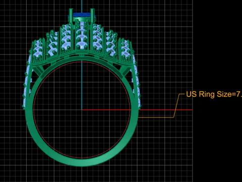 HIP HOP LUXURY RING 3D PRINTABLE MODEL 3D Model