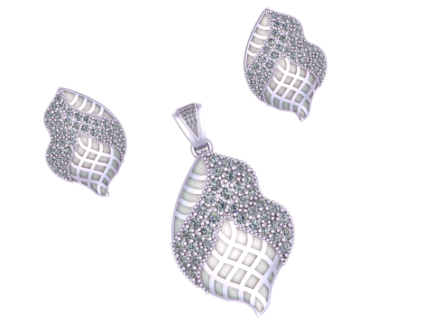 LEAF STYLE LOCKET SET 3D PRINTABLE MODEL 3Dモデル