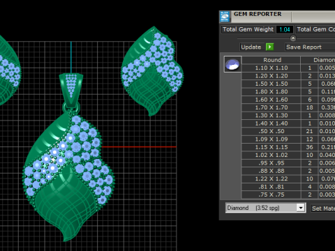 LEAF STYLE LOCKET SET 3D PRINTABLE MODEL 3Dモデル