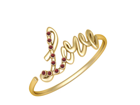 LOVE WORD GOLD RING 3D PRINTABLE MODEL 3D Model
