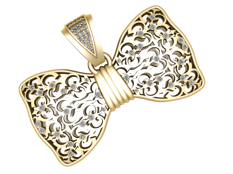 BOW TIE PENDANT 3D PRINTABLE MODEL 3Dモデル