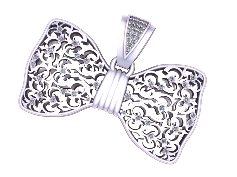 BOW TIE PENDANT 3D PRINTABLE MODEL Model 3D