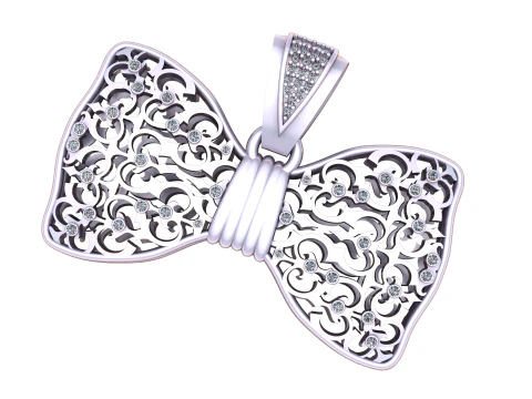 BOW TIE PENDANT 3D PRINTABLE MODEL 3D Model