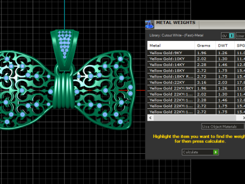 BOW TIE PENDANT 3D PRINTABLE MODEL Model 3D