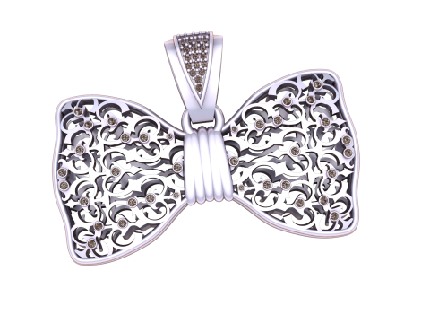 BOW TIE PENDANT 3D PRINTABLE MODEL Model 3D