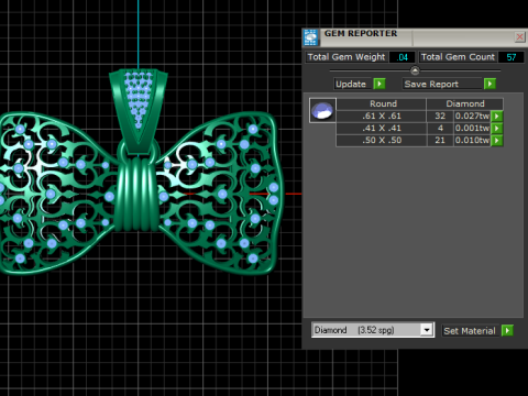 BOW TIE PENDANT 3D PRINTABLE MODEL Model 3D