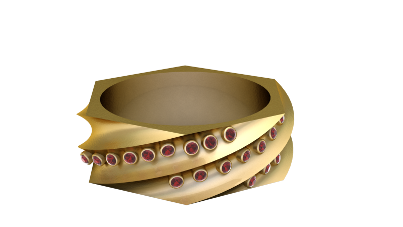 PRECIOUS DESIGN RING 3D PRINTABLE MODEL 3Dモデル .c4d .max .obj .3ds .fbx .stl .blend 