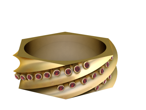 PRECIOUS DESIGN RING 3D PRINTABLE MODEL 3D 模型