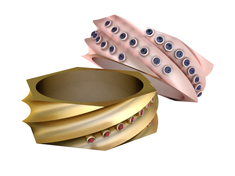 PRECIOUS DESIGN RING 3D PRINTABLE MODEL 3Dモデル
