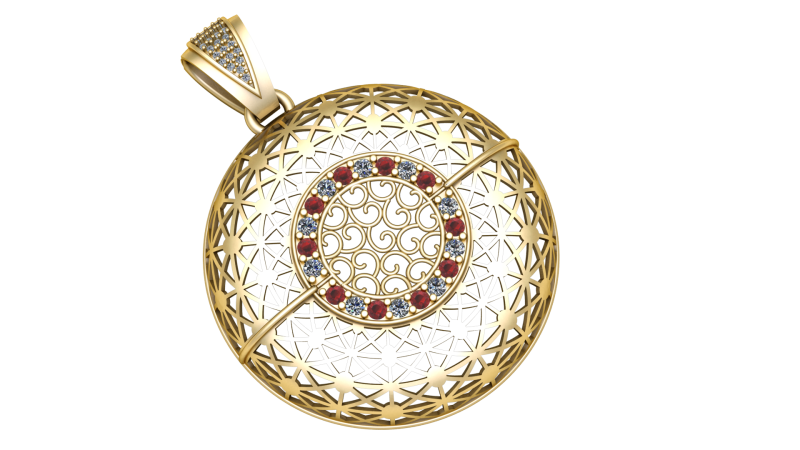 FANCY ANTIQUE PENDANT 3D PRINTABLE MODEL Model 3D .c4d .max .obj .3ds .fbx .stl .blend 