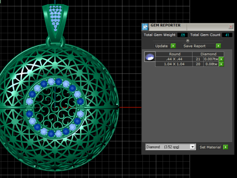 FANCY ANTIQUE PENDANT 3D PRINTABLE MODEL Model 3D