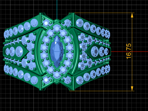 DIAMOND BRIDAL RING 3D PRINTABLE MODEL 3D-Modell