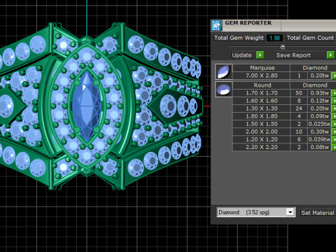 DIAMOND BRIDAL RING 3D PRINTABLE MODEL 3D-Modell