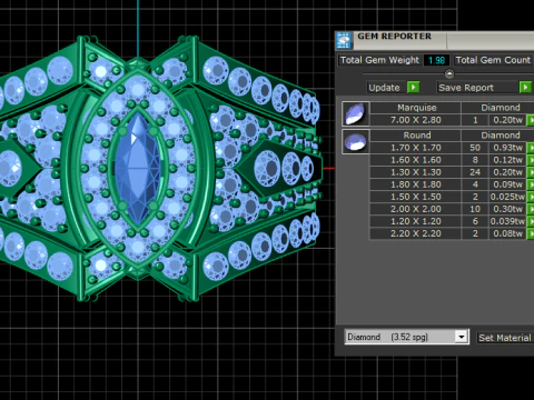 DIAMOND BRIDAL RING 3D PRINTABLE MODEL 3D Model