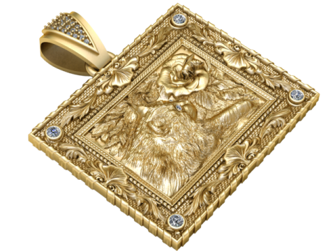 CAT FRAME PENDANT 3D PRINTABLE MODEL 3D Model