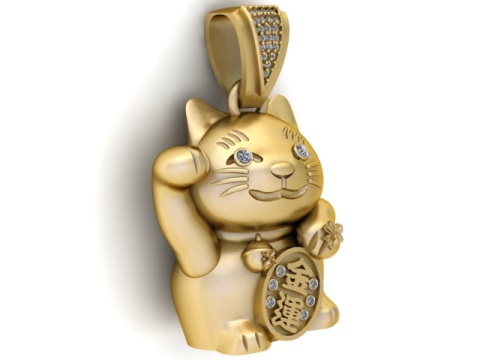 CUTE CAT ANIMAL PENDANT 3D PRINTABLE MODEL 3D Model