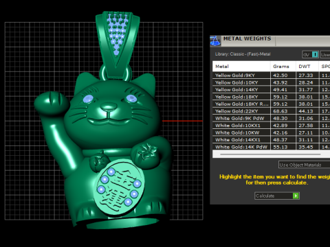 CUTE CAT ANIMAL PENDANT 3D PRINTABLE MODEL 3D Model