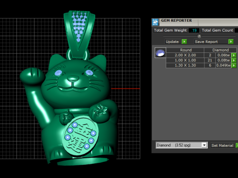 CUTE CAT ANIMAL PENDANT 3D PRINTABLE MODEL 3D Model