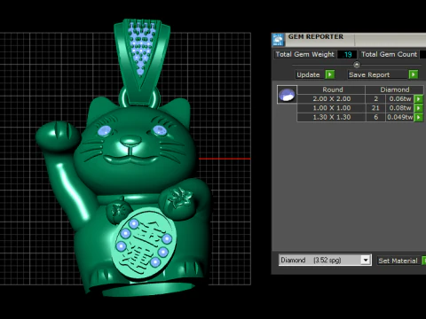 CUTE CAT ANIMAL PENDANT 3D PRINTABLE MODEL 3D Model