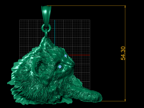 GOLDEN CAT PENDANT 3D PRINTABLE MODEL 3Dモデル