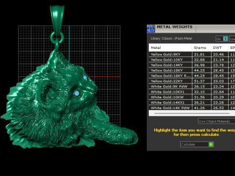 GOLDEN CAT PENDANT 3D PRINTABLE MODEL 3Dモデル
