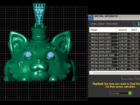 CAT FACE PENDANT 3D PRINTABLE MODEL 3D Model