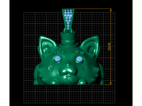 CAT FACE PENDANT 3D PRINTABLE MODEL 3D Model