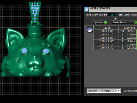 CAT FACE PENDANT 3D PRINTABLE MODEL 3D Model