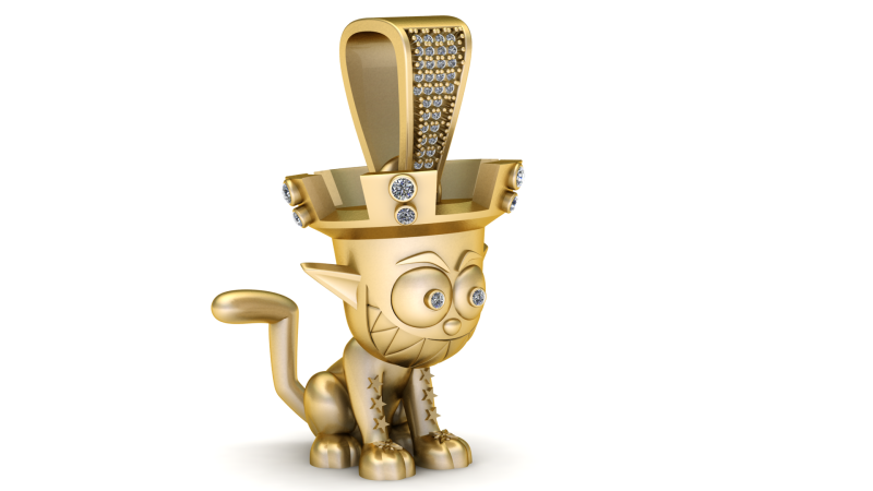 NAUGHTY ANIMAL PENDANT 3D PRINTABLE MODEL Modello 3D .c4d .max .obj .3ds .fbx .stl .blend