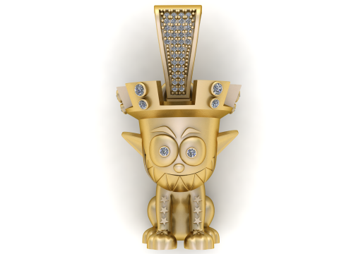 NAUGHTY ANIMAL PENDANT 3D PRINTABLE MODEL Modello 3D