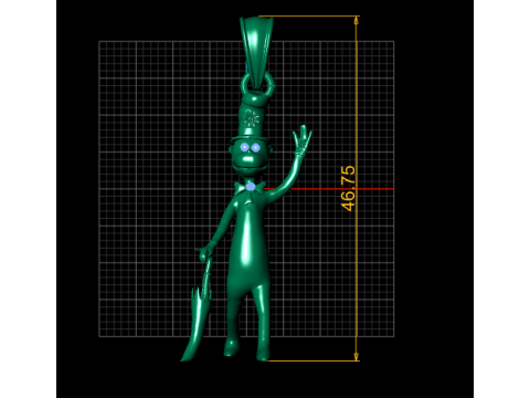CARTOON MEN PENDANT 3D PRINTABLE MODEL 3D Модель