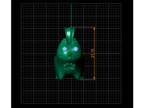 CAT EMERALD PENDANT 3D PRINTABLE MODEL 3D Model