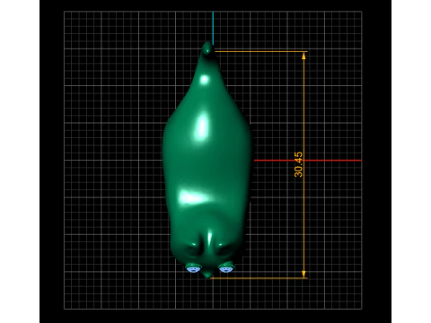 CAT EMERALD PENDANT 3D PRINTABLE MODEL 3D Model