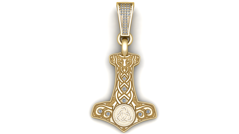 THE HAMMER PENDANT 3D PRINTABLE MODEL 3D मॉडल .c4d .max .obj .3ds .fbx .stl .blend